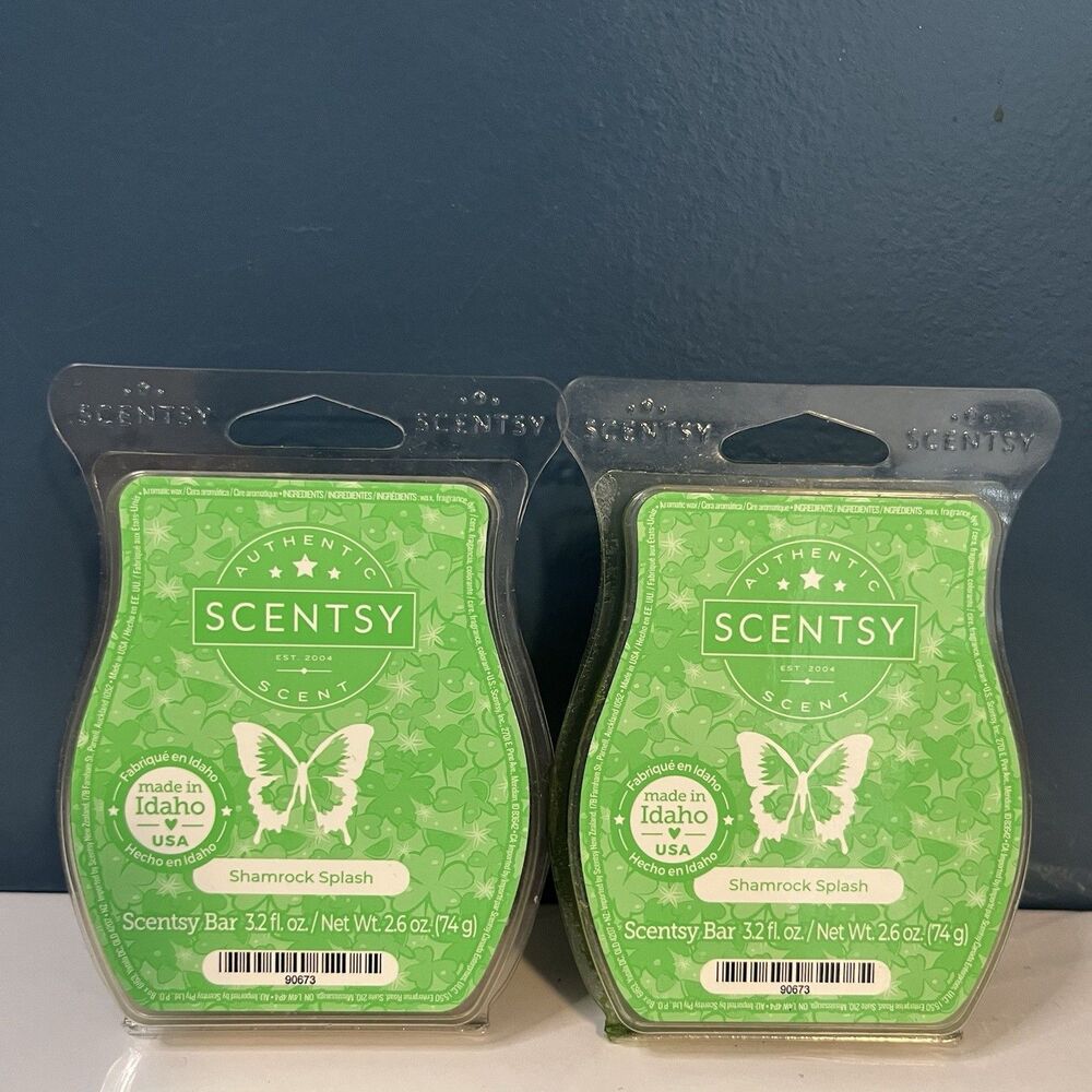 Scentsy Wax Bars Shamrock Splash Warmer Melts 3.2 fl. oz. Authentic USA NEW